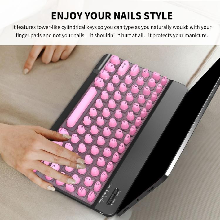 Ergonomic Raised Keycaps Silicone Keyboards Cover For Long Nails AntiDust Protections Soft Portable Laptop Accessory