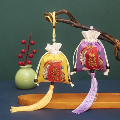 Novoroční požehnání taška Brokátový rok Draka Malý sáček Prázdný Festival Dračích lodí Moxový sáček Přívěsek do auta Sáček odpuzující komáry