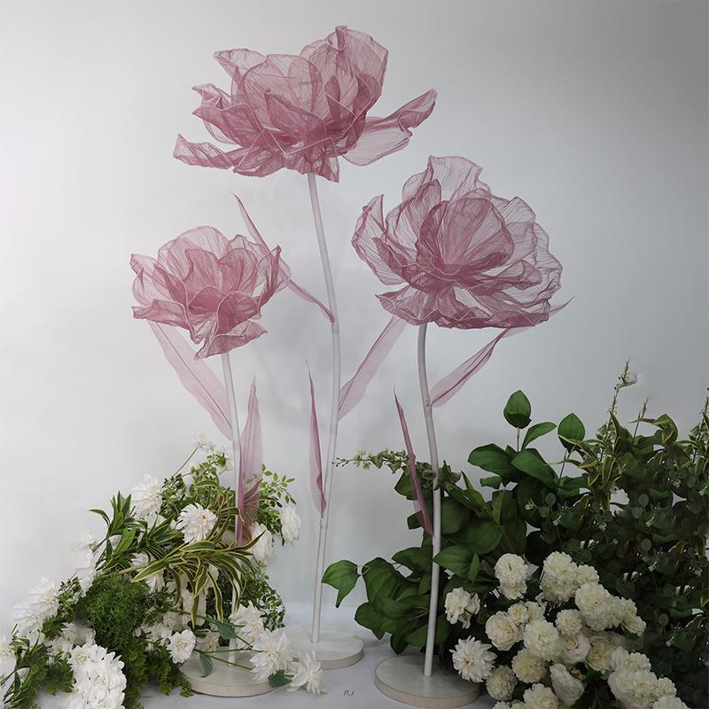 Свадебная дорожка для прохода ручной работы из марли и цветочный фон для декора