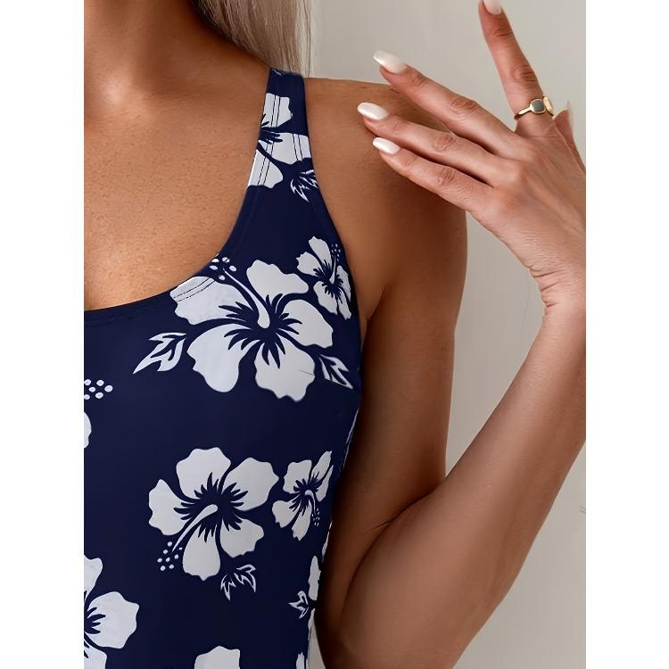 Charming Slit Skirt Knot Flower Design Slim Waist Backless Bikini Swimsuit For Beach Vacation