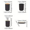 1 Set of Bathroom Accessories 4 Piece Set of Toiletries Imitation Resin Plastic Bamboo Wood Combination Bathroom Set.