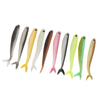 10PCS Soft Lures Fishtail Design Dual Color 2.6g 8.5cm Silicone Fishing Tackle Lure Fishing Bait for Outdoor