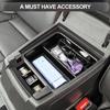 For -2024 Chevy Colorado Car Center Armrest Storage Box Organizer Tray Black