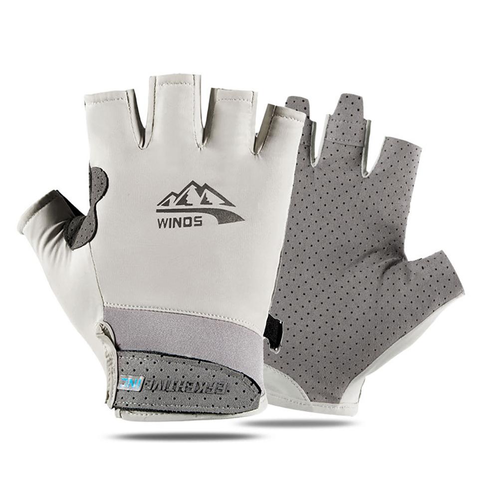 Summer Sun Protection Gloves Touchscreen Resistant Outdoors Mountaineering Hiking Fishing Biking Exposed Fingers Gloves