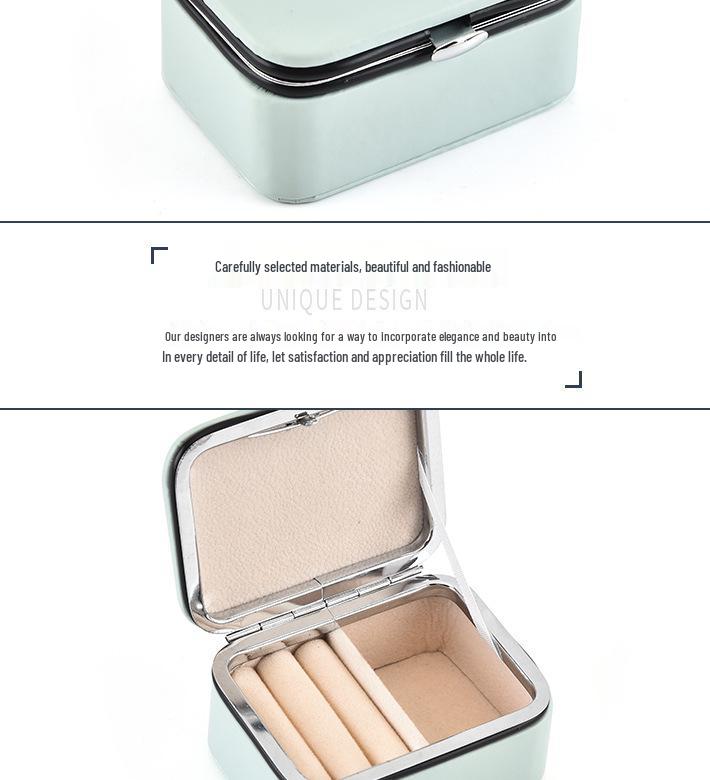 Compact PU Jewelry Organizer for Earrings and Ear Studs - Portable Storage Box