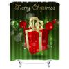 Tu Weihnachts-Duschvorhang Festliche Feiertagsdekoration Rote Geschenkbox Winterthema Badezimmer-Set Wasserdicht Modernes Design Heimdekoration
