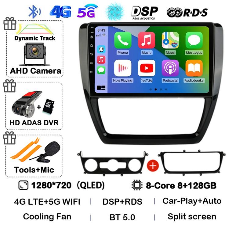 Android 14 Carplay Auto 4G+WIFI Car Radio For Volkswagen VW Sagitar Jetta Bora 2011-2018 Multimidia Video Player GPS Head Unit