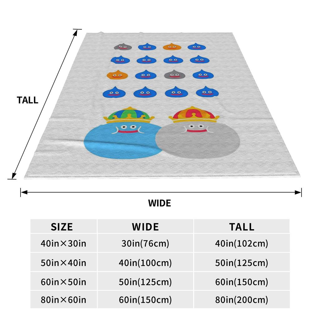 D-Dragon Quest Slime Pluche Deken Kinderen Flanellen Plaid Voor Huisdecoratie Warm Op Maat Gemaakte Kwaliteit Sprei Verjaardagscadeau