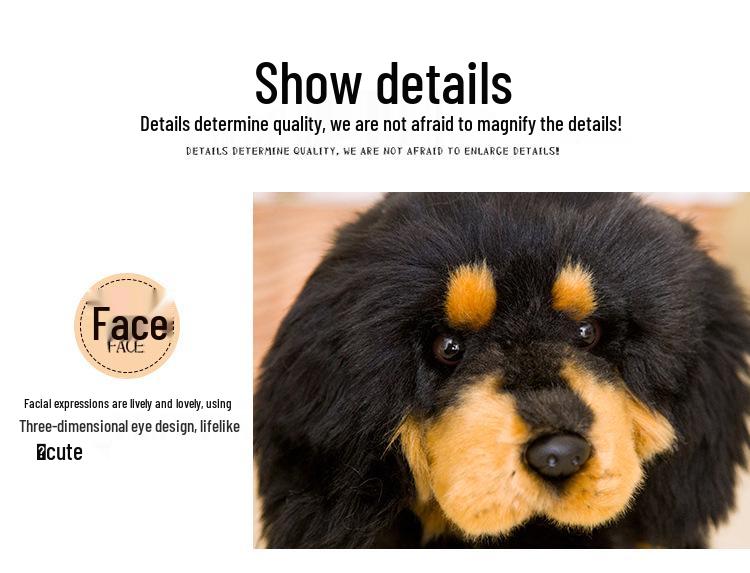 Tibetan Mastiff Plush Dog Toy - Rag Doll for Home Décor & Gifts