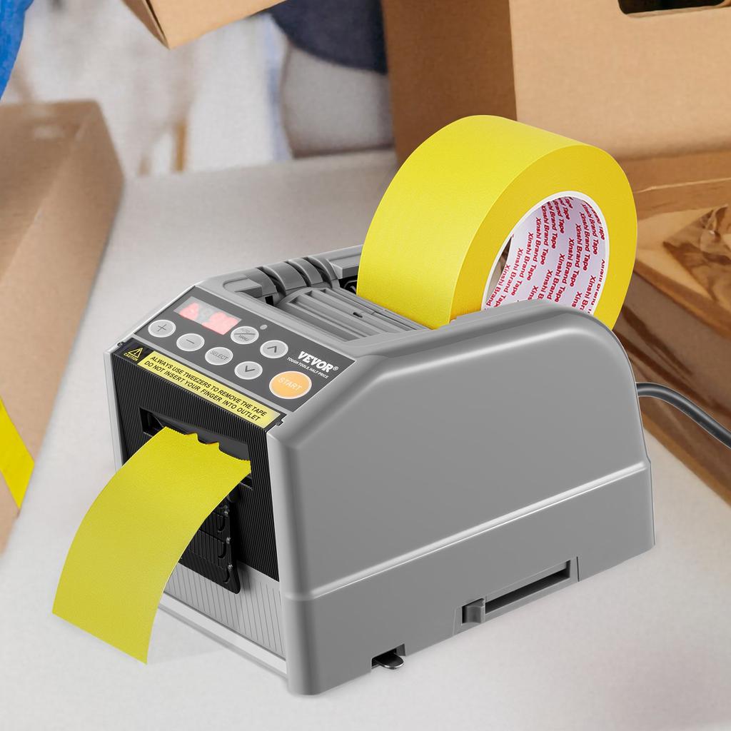 VEVOR Zcut-9 Distributore Automatico di Nastro Adesivo Taglierino Elettrico per Nastro Macchina Imballaggio Macchina Taglia Nastro Larghezza Nastro 6-60mm