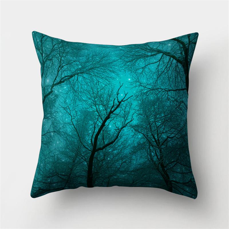 Moonlight Scenery Landscape Pattern Pillowcase Home Living Room Sofa Car Decoration Cushion Cover Pillowcase