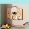 Kitchen Wall Mount Pot Lid And Cutting Board Rack With Steel Material For Space Saving