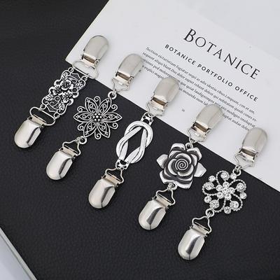 Pullover Clip Koreanische Mode Strickjacke Verbindungsknopf Diamantbesetzte Pin Brosche Schalkragen Schnallen Kleidung Dekor