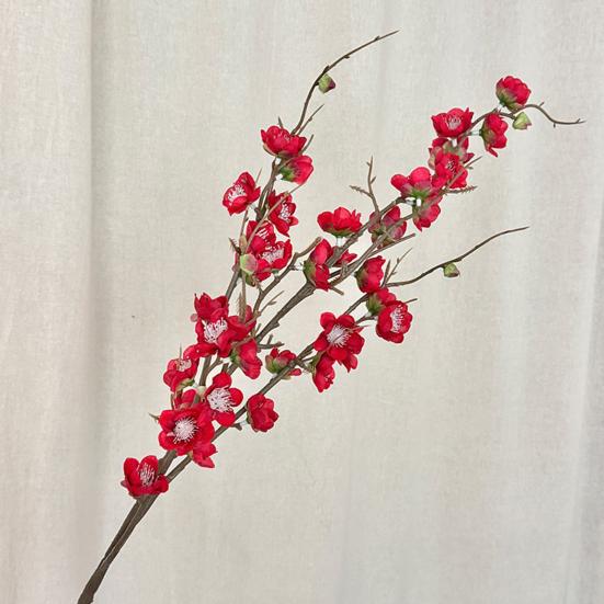 Artificial Cherry Blossom Branches 34.6 Inch Faux Plum Blossom Realistic Flower Arrangement for DIY Home Wedding Party Decor