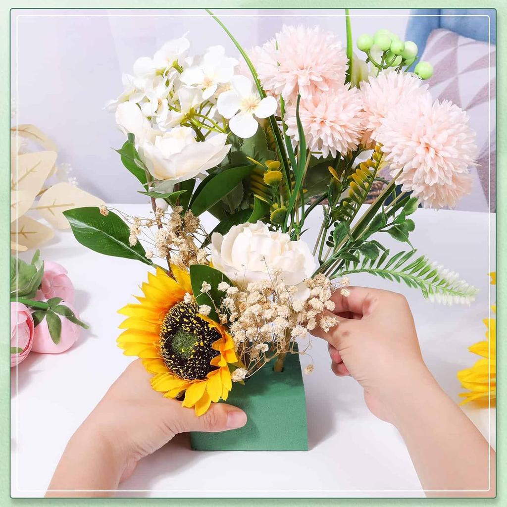 Green Floral Foam Block DIY Flower Arrangement Sponge Dry Wet Absorbent Bricks for Flower Birthday Wedding Garden DecorationGood product