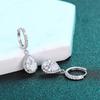 925 Silver Drop Earrings for Women AAA Cubic Zirconia Crystal Earrings Engagement Wedding Eternity Jewelry Gifts
