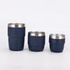 2PC 6/8oz Stainless Steel Thermos Cup Multi-color Portable Ice Cup Mini Double-layer Insulated Coffee mug With Lid water bottle