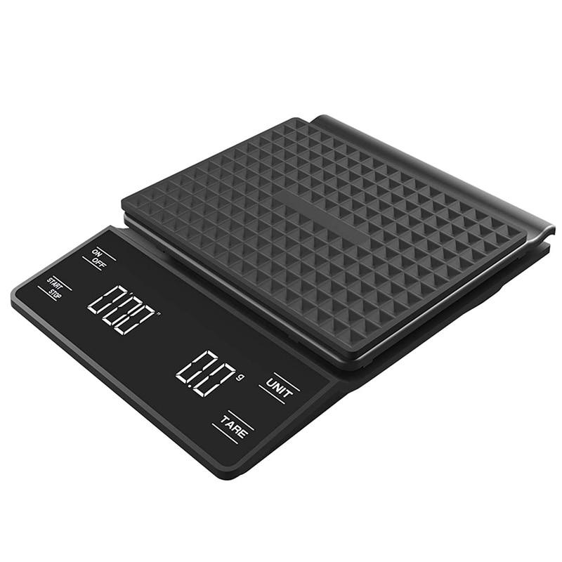 Electronic Kitchen Scale with Timer Precision Electronic Scale Portable Smart Coffee Scale Home Digital Food Scale