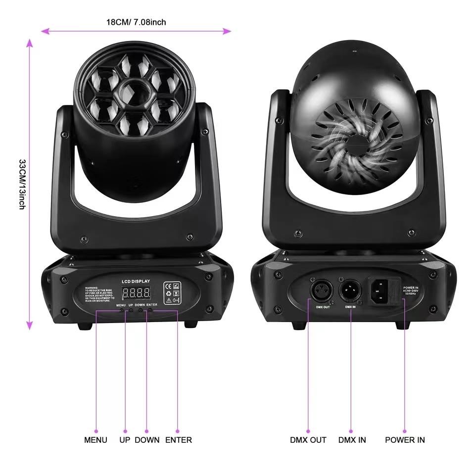 Disco Light LED 150w Colorful Trigeminal Pattern  Bee's Eye Moving Head Light DMX512 Stage Effect Light For DJ Bar