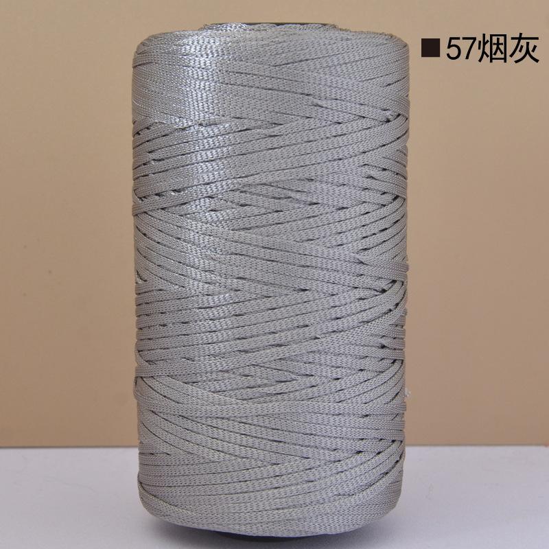 Mercerized Cotton Linen Light Body Ice Silk Flat Belt Wool Hand-Woven Crocheted Diy Hook Bag Hat Seat Cushion Hollow Thread