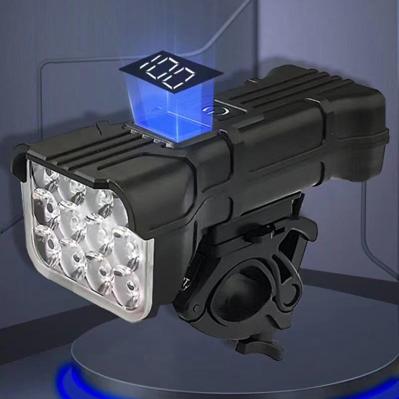 Bike Light With 140 Db Horntype-C Rechargeable Mountain Bike Deadlight 12 Led Bicycle Safety Light For Night Riding