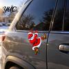Removable Christmas Party Decals Hanging Santa Claus Car Sticker, Self Adhesive Decorative Decal, Body Waterproof PVC Auto Exterior Cling for