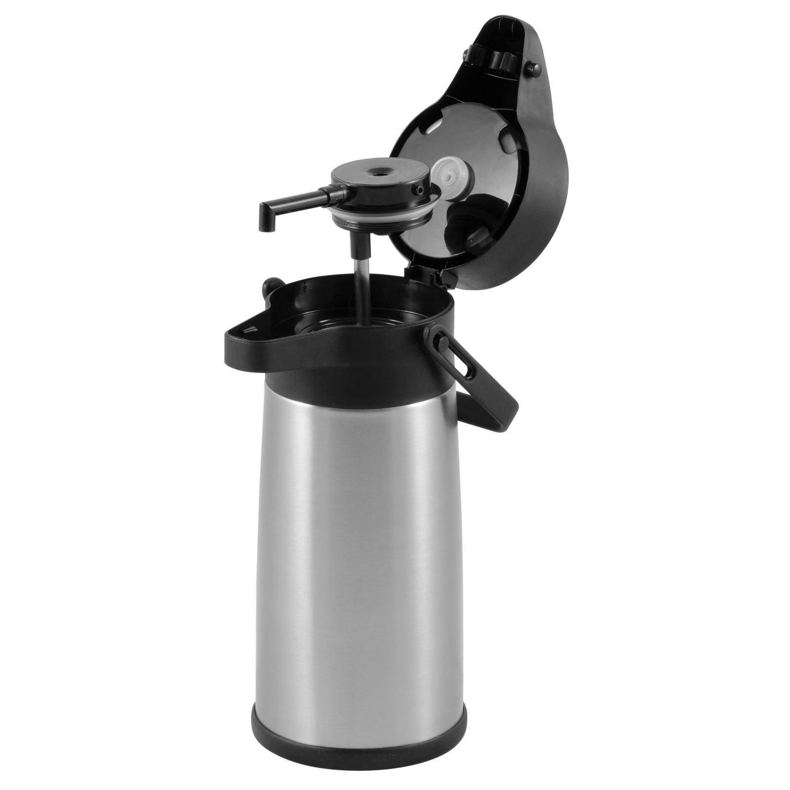 Catering-Thermoskanne aus Stahl mit Pumpe für Heißgetränke, Fassungsvermögen 22 l, Hendi 448908