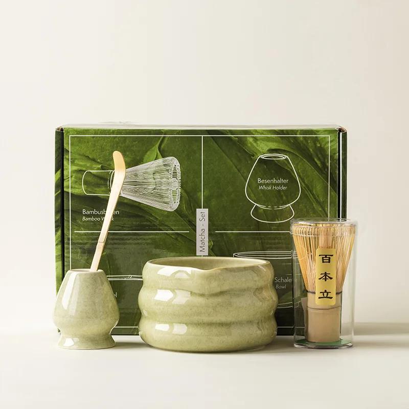 4-7 buc Set de ceai Matcha lucrat manual pentru acasă, ușor de curățat, suport pentru unelte, kit, bol, tel, linguriță, cadou, ceremonie, accesorii tradiționale japoneze