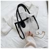 Casual Pvc Transparent Transparent Women'S Messenger Bag Shoulder Bag Handbag Jelly Bag Bow Ribbon Shoulder Bag