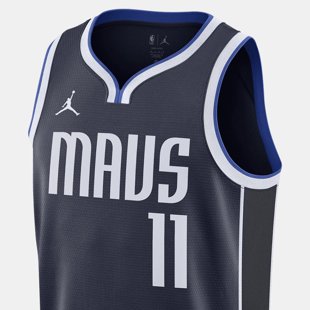 Jordan SW Edizione Fan Stagione 23-24 Dallas Mavericks Kyrie Irving 11 Logo Stampa Lettere Color Block Rete Canotta da Basket Unisex DO9523-421