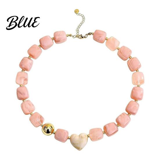 Stylish Neck Accessory Chunky Beaded Choker Bohemian Colorful Beads Necklace