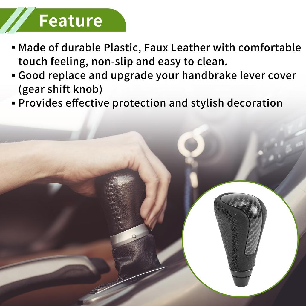 HOPESPANNER Automatic Gear Shift Knob for Lexus GS300 2006-2011, Plastic Faux Leather Automotive Gearbox Stick Shifter Lever Knob, Black