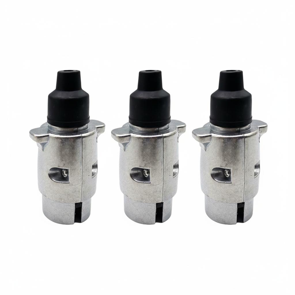 1/2/3PCS Durable 7 Pin Aluminium Alloy Plug Trailer Truck Towing Electrics Connector EU Plug Professional Replacement For Truck
