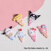 Cartoon Sanrio Ice Cream Resin Accessories for Phone Cases, Hair Clips, and Cup Decorations