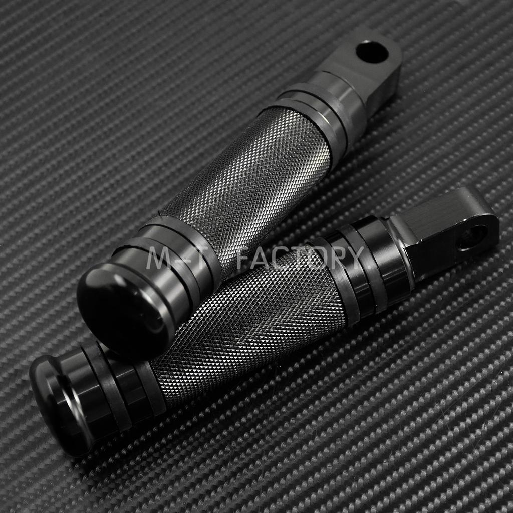 1Pair Motorcycle Black Foot Pegs Rider Rear Front Pedal Footrest For Harley Touring Sportster 883 1200 XL Softail Dyna Low