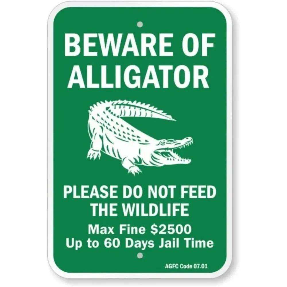 

Caution Sign Aluminum Alligator Max Fine 2500 Weatherproof Safety Warning 20x30cm