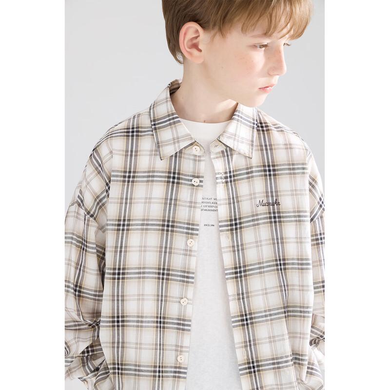 Mucmukn Kids' Lightweight Cotton Plaid Sun Protection Shirt Jacket