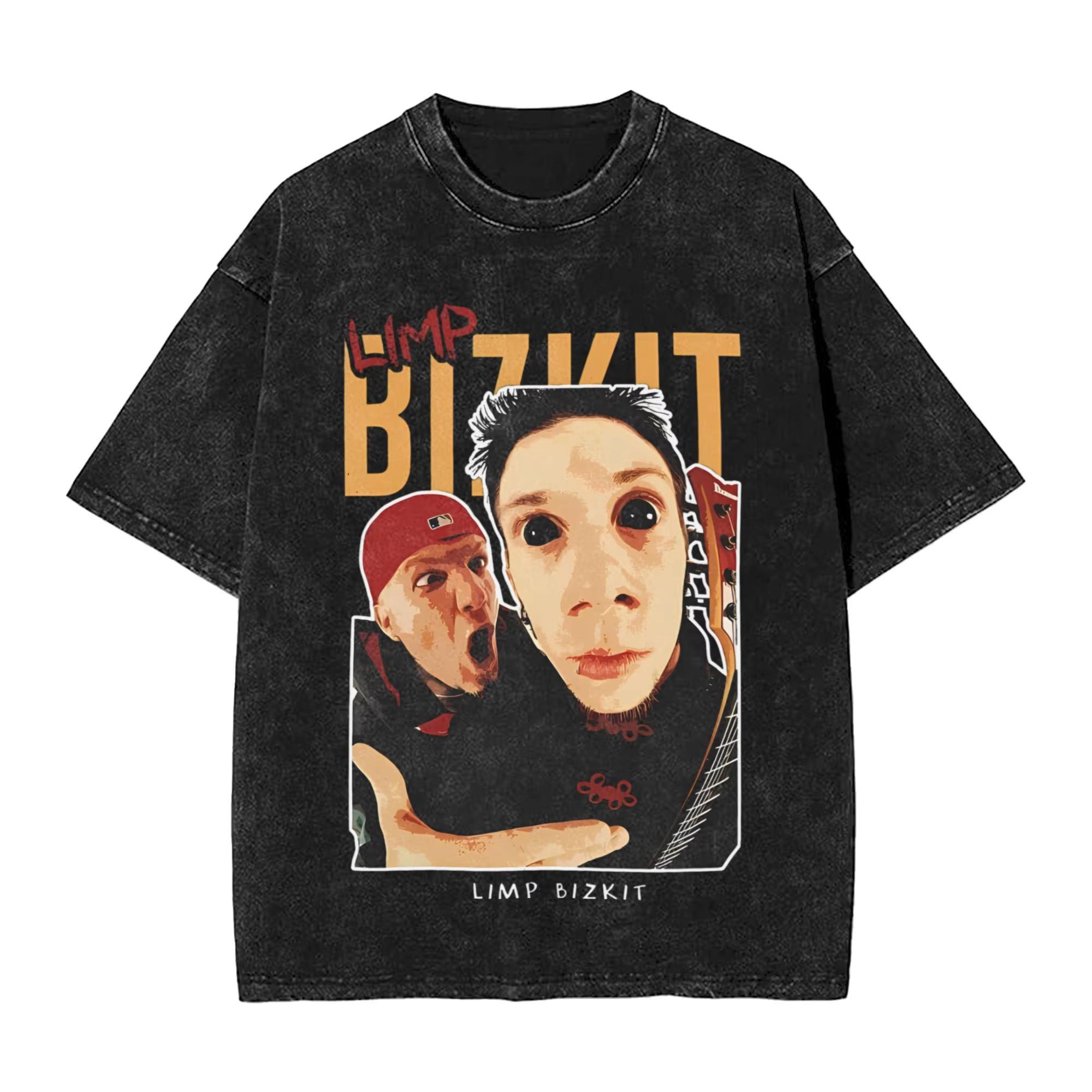 Limp Bizkit Heavy Metals T-Shirts for Men Casual Cotton Tee Shirt O Neck Short Sleeve T Shirts Clothing S