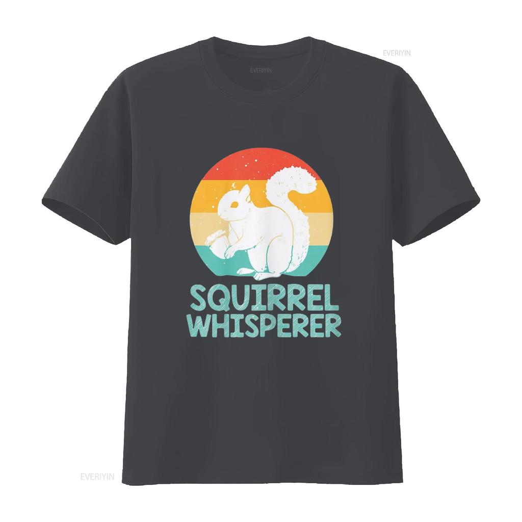 Funny Squirrel Whisperer Lover T Shirt vintage Washed Breathable streetwear homme Stylish Slightly Versatile