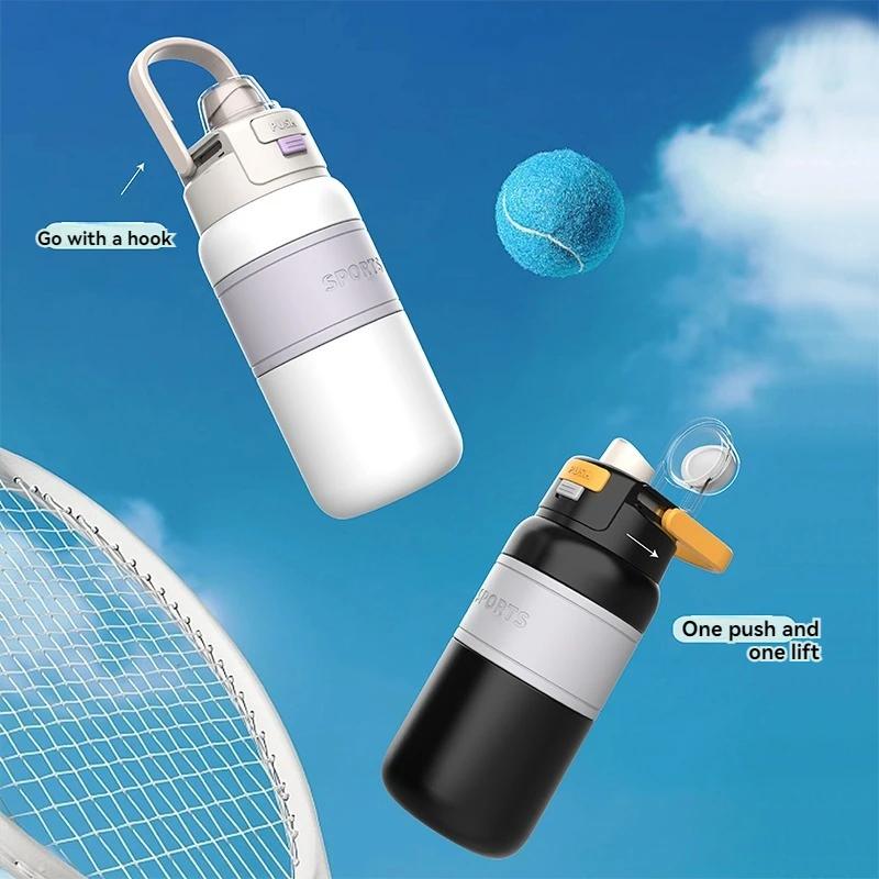 800ML/600ML Mode Isolierwasserbecher Thermobecher Vakuumflasche Tragbare Thermoskanne Kalt und Heiß halten Outdoor Doppelwandige Wasserbecher