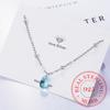 Fashion 925 Sterling Silver Blue Crystal Charm Bracelets For Women Gift Femme Prevent Allergy Sterling-silver-jewelry