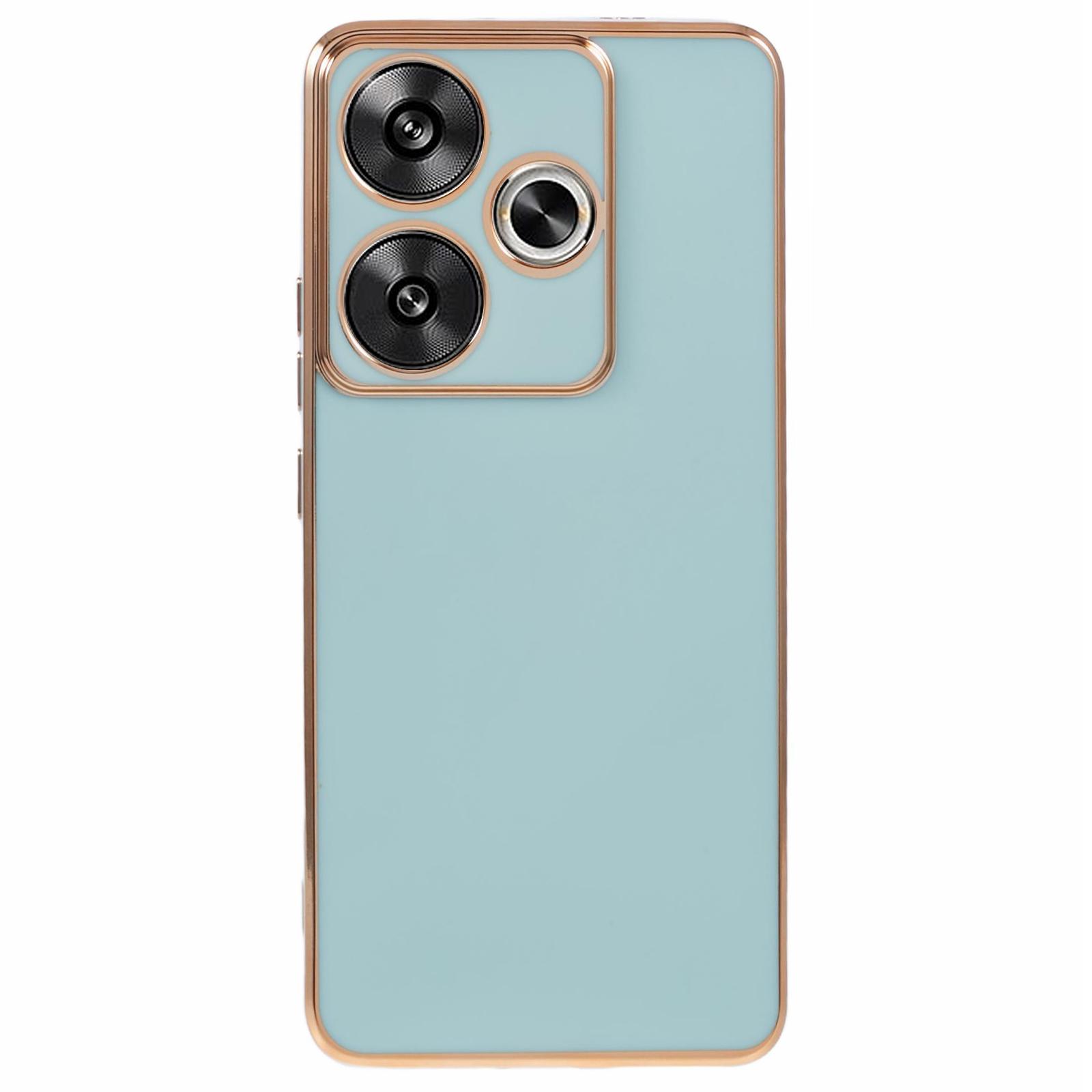 

Для Xiaomi Redmi Turbo 3 5G/Poco F6 5G Чехол Мягкий ТПУ Защита от царапин Чехол для телефона 6D Гальванопокрытие Cyan