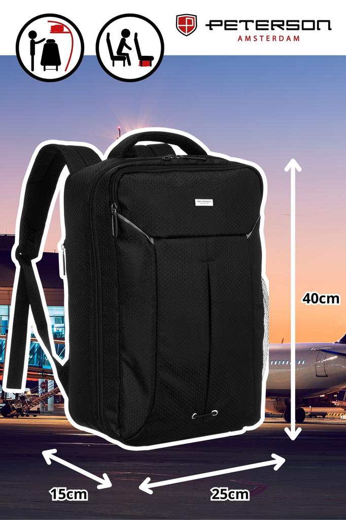 PTN BOCIAN-6408 Black Travel Backpack