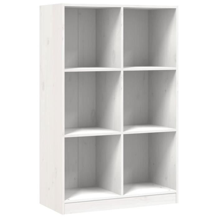 VidaXL Bibliothèque blanc 70x33x110 cm bois massif de pin 836142