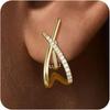 14K Gold Plated Clip on Earrings for Women Trendy Dainty Earrings Hypoallergenic Minimalist Non Pierced Earring Jewelry Gifts