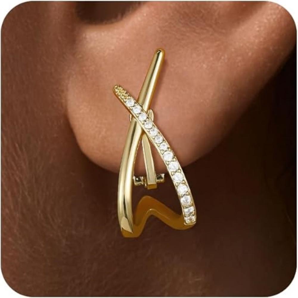 14K Gold Plated Clip on Earrings for Women Trendy Dainty Earrings Hypoallergenic Minimalist Non Pierced Earring Jewelry Gifts