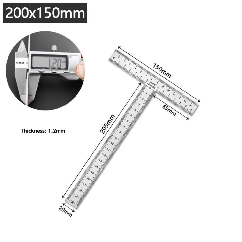 Measuring Tool Right Angle Ruler Precision Mini Framing Ruler Versatile T-Shaped Ruler Building