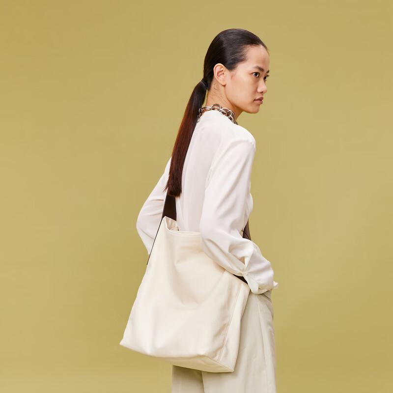 LESS 2024 Spring Silk Blend Pullover V-Neck Shirt