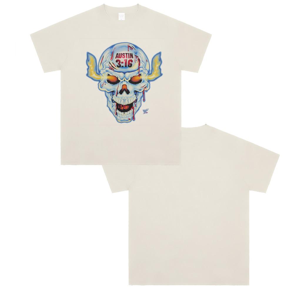 Stone Cold Steve Austin Leisure Wrestling Pure Cotton Retro Short Sleeve T-shirt High Quality Luxury Brand