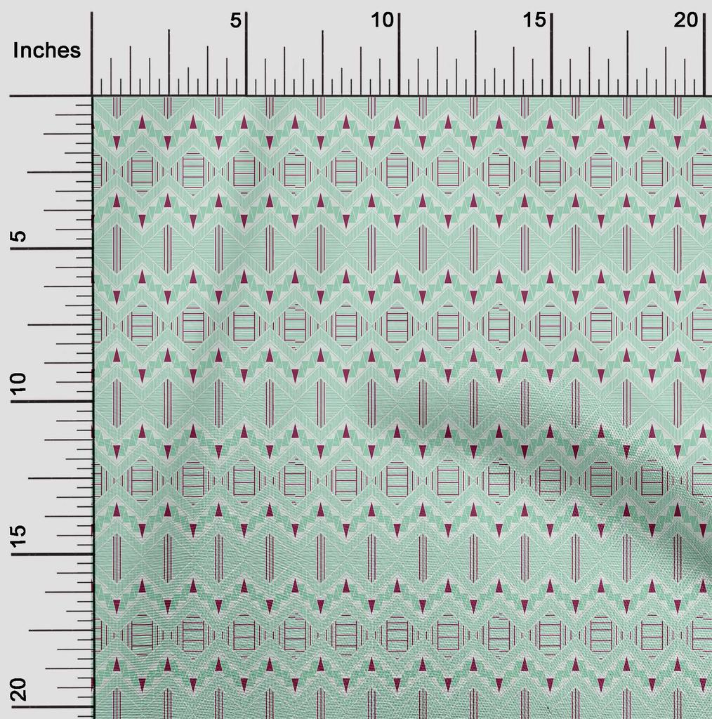 oneOone Cotton Flex Fabric Chevron & Triangle Geometric A  Printed Craft Fabric BTY 40 Inch